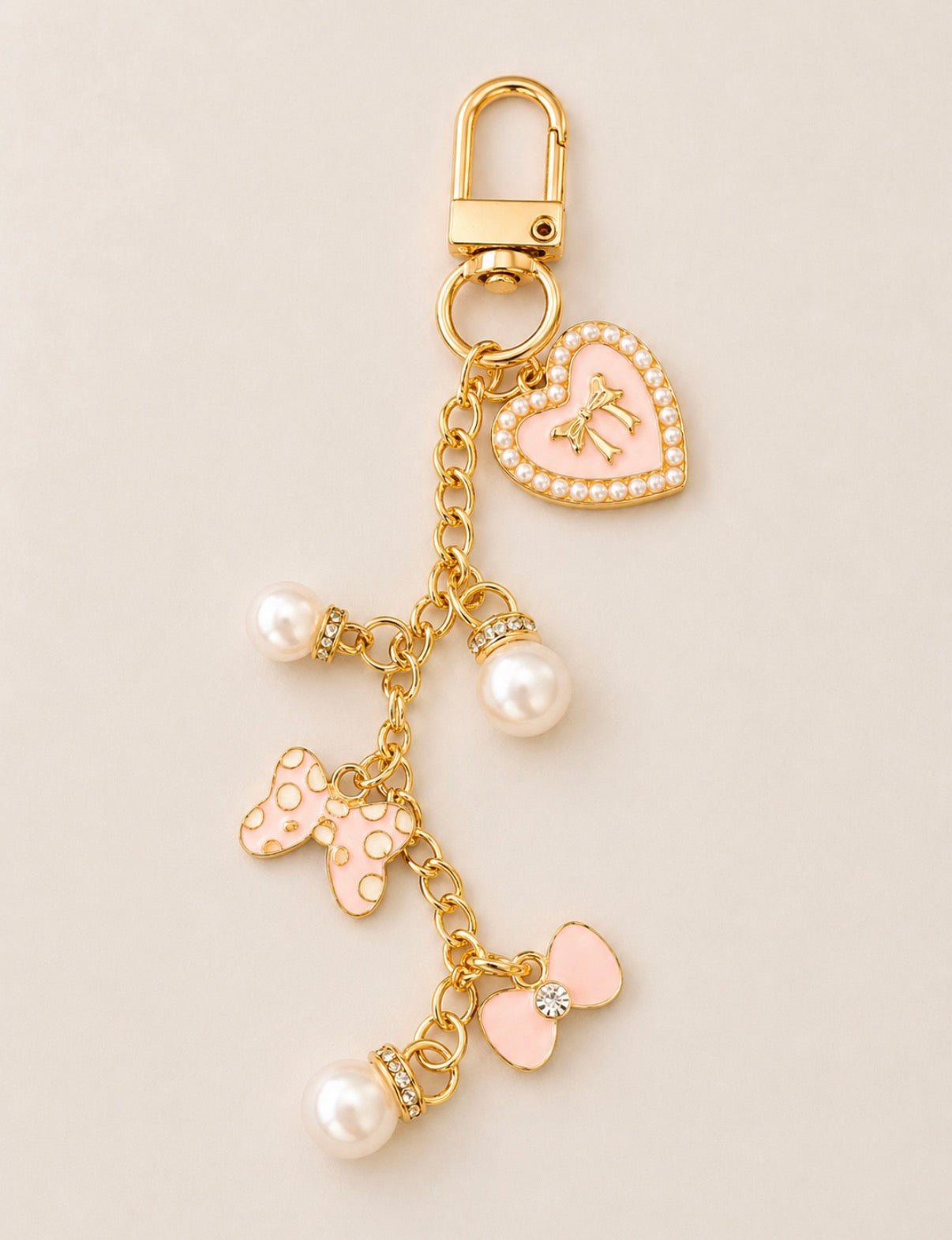 Pink Pearl Keychain