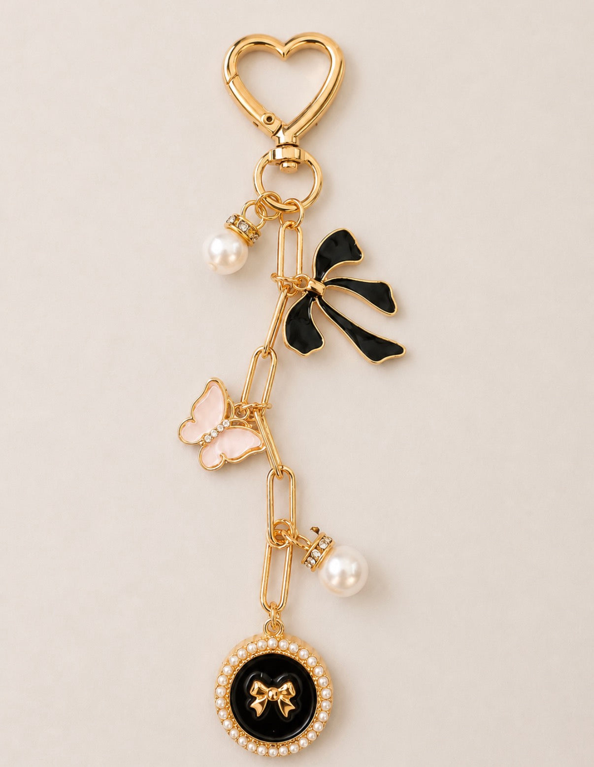Midnight Bow Keychain